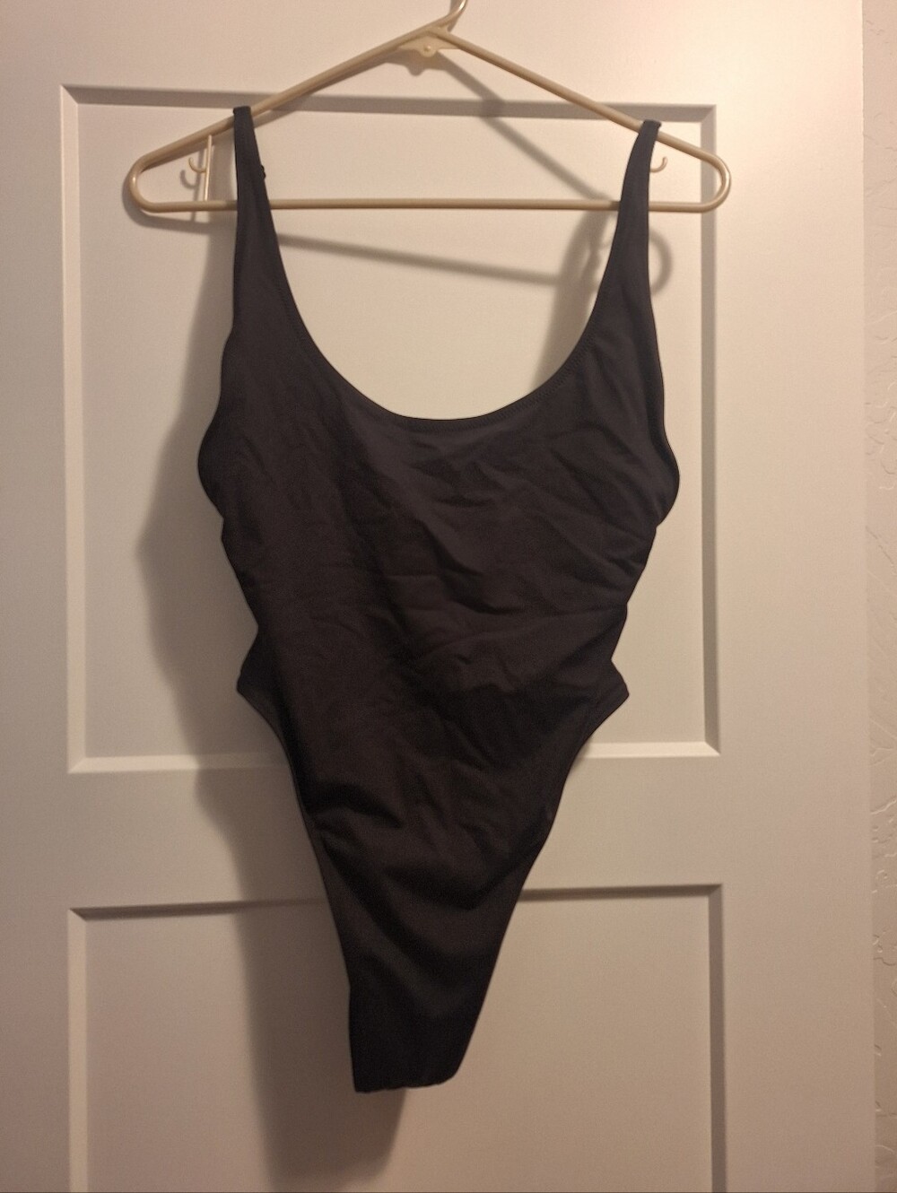 Black SKIMS One-Piece Swimsuit - Classic Scoop Neck